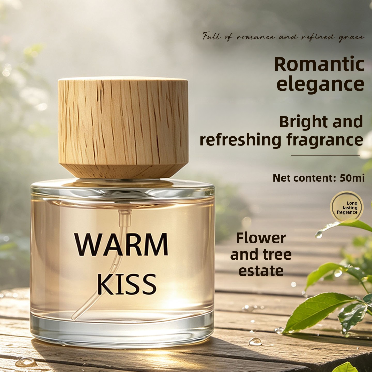 Fragrance Perfume Note - WARM KISS Kadın Parfümü Ahşap Kapaklı