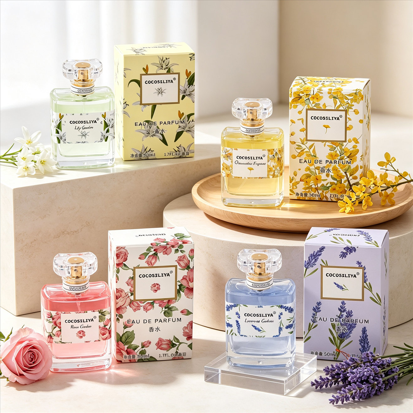 Perfume Lavender Fragrance - COCOSILIYA Kadın Parfümü, 1.7oz X 2'li